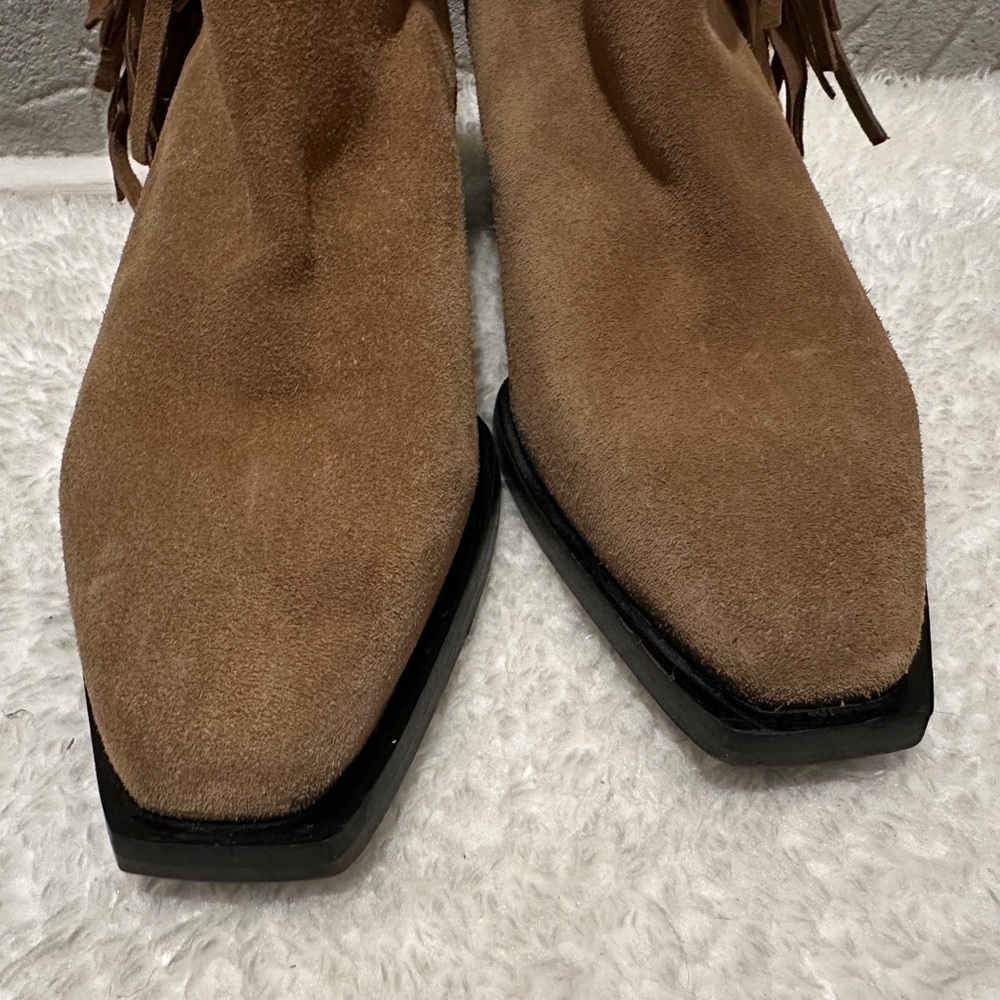 New ALL SAINTS  Layla Suede Fringe Boots Size 37 - Picture 8 of 16